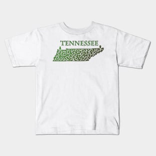 State of Tennessee Colorful Maze Kids T-Shirt